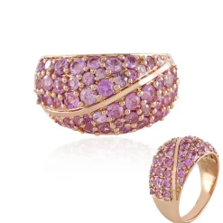 Pinkfarbener Saphir-Goldring (KM by Juwelo)