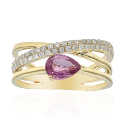 Pinkfarbener Saphir-Goldring (CIRARI)