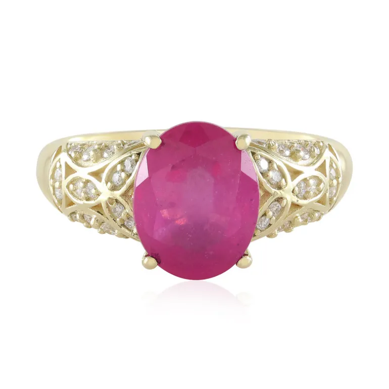 Pinkfarbener Saphir-Goldring (de Melo)