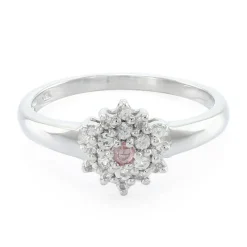 Pinkfarbener Saphir-Silberring