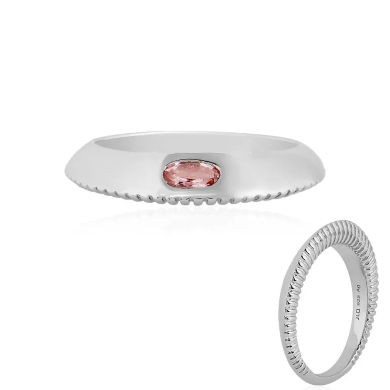 Pinkfarbener Turmalin-Silberring (SAELOCANA)