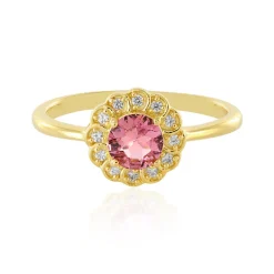 Pinkfarbener Turmalin-Silberring