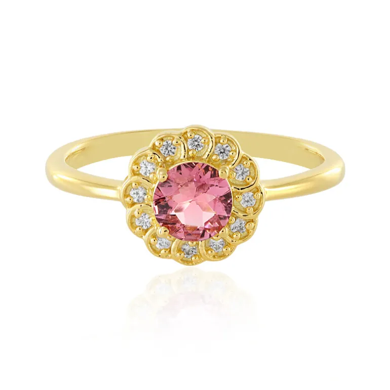 Pinkfarbener Turmalin-Silberring