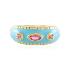 Pinkfarbener Turmalin-Silberring