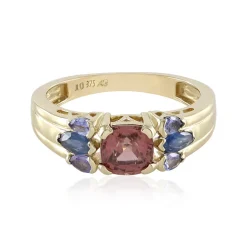 Pinkfarbener Zirkon-Goldring (Adela Gold)