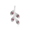 Pinkfarbener Zirkon-Silberanhänger