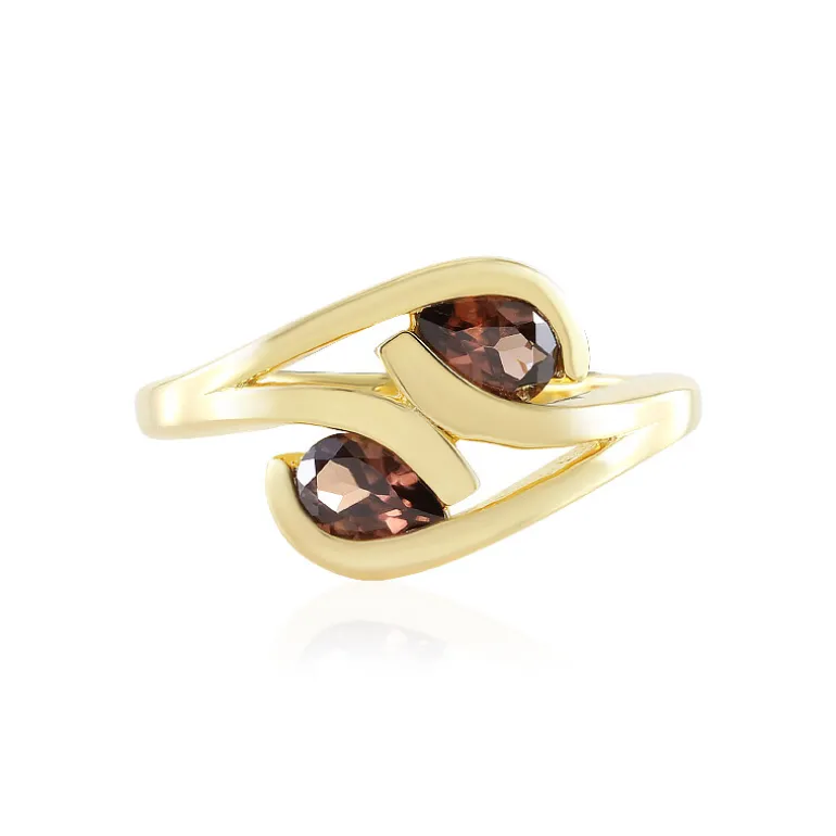 Pinkfarbener Zirkon-Silberring