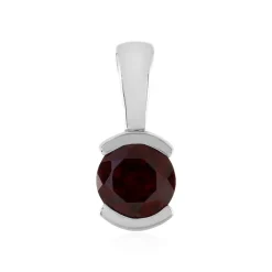 Pinkfarbener Zirkon-Silberanhänger