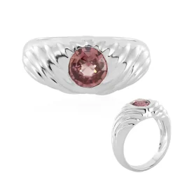 Pinkfarbener Zirkon-Silberring (SAELOCANA)