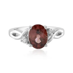 Pinkfarbener Zirkon-Silberring