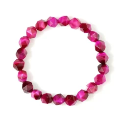 Pinkfarbenes Tigerauge-Armband