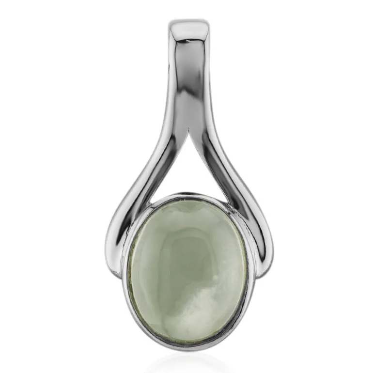 Prehnit-Silberanhänger