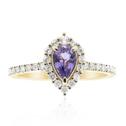 Purpurfarbener Ceylon-Saphir-Goldring