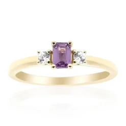 Purpurfarbener Ceylon-Saphir-Goldring