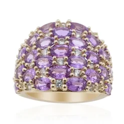 Purpurfarbener Ceylon-Saphir-Goldring