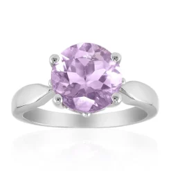 Purpurfarbener Fluorit-Silberring