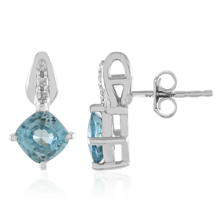 Ratanakiri-Zirkon-Silberohrringe