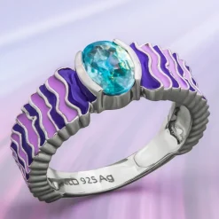 Ratanakiri-Zirkon-Silberring (SAELOCANA)