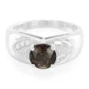 Rauchquarz-Herren-Silberring
