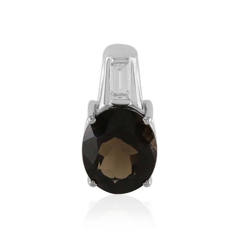 Rauchquarz-Silberanhänger