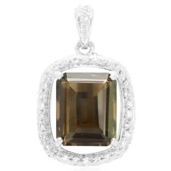 Rauchquarz-Silberanhänger