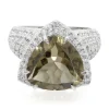 Rauchquarz-Silberring