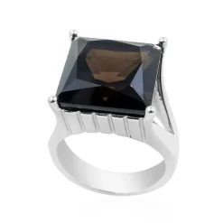 Rauchquarz-Silberring