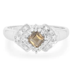 Rauchquarz-Silberring