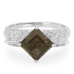 Rauchquarz-Silberring