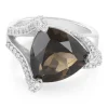 Rauchquarz-Silberring