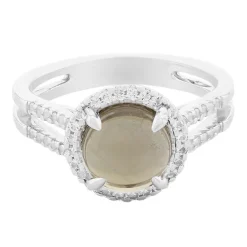 Rauchquarz-Silberring