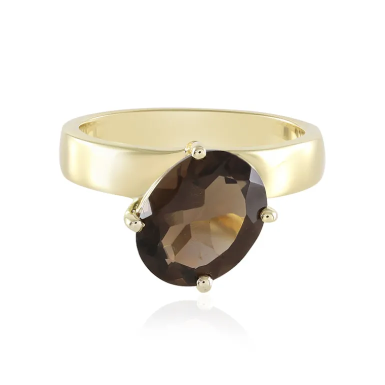 Rauchquarz-Silberring