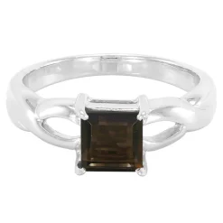 Rauchquarz-Silberring