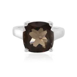 Rauchquarz-Silberring