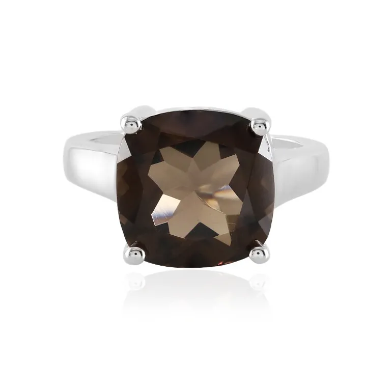 Rauchquarz-Silberring