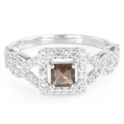 Rauchquarz-Silberring