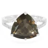 Rauchquarz-Silberring