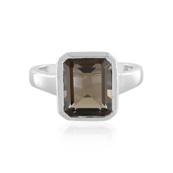 Rauchquarz-Silberring