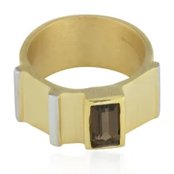 Rauchquarz-Silberring