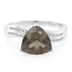 Rauchquarz-Silberring