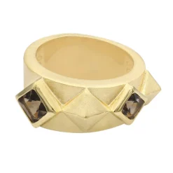 Rauchquarz-Silberring