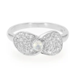 Regenbogen-Mondstein-Silberring