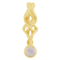 Regenbogen-Mondstein-Silberanhänger