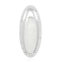 Regenbogen-Mondstein-Silberanhänger