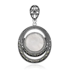 Regenbogen-Mondstein-Silberanhänger (Annette classic)