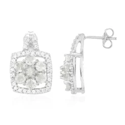 Regenbogen-Mondstein-Silberohrringe