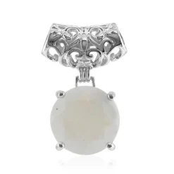 Regenbogen-Mondstein-Silberanhänger