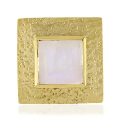 Regenbogen-Mondstein-Silberanhänger