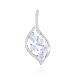 Regenbogen-Mondstein-Silberanhänger