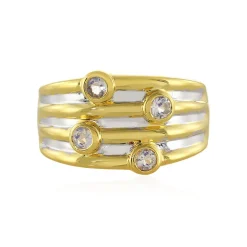 Regenbogen-Mondstein-Silberring